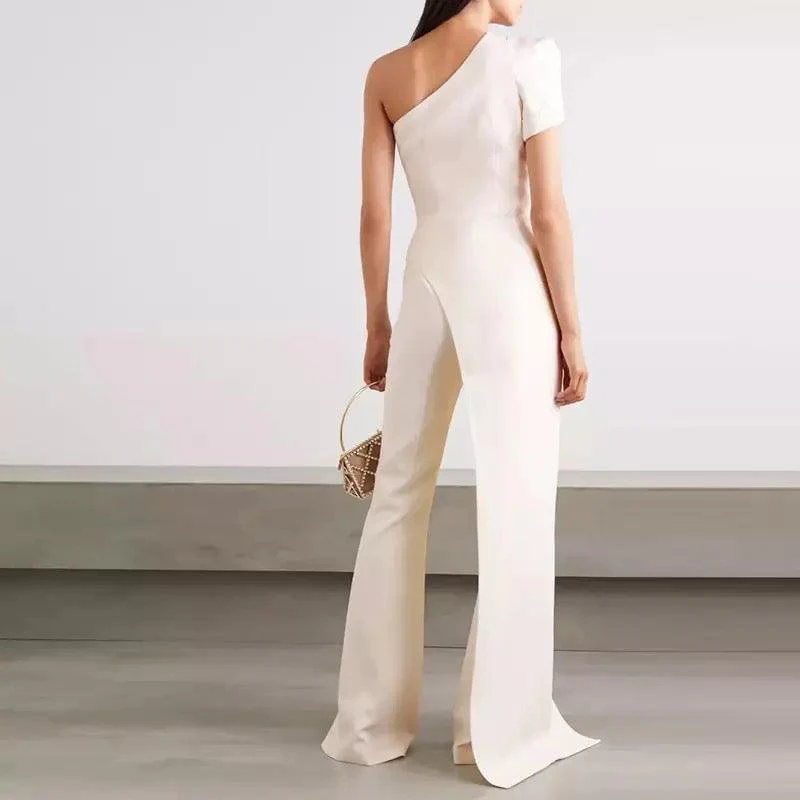 Meghan Statement Jumpsuit in White - Image 4