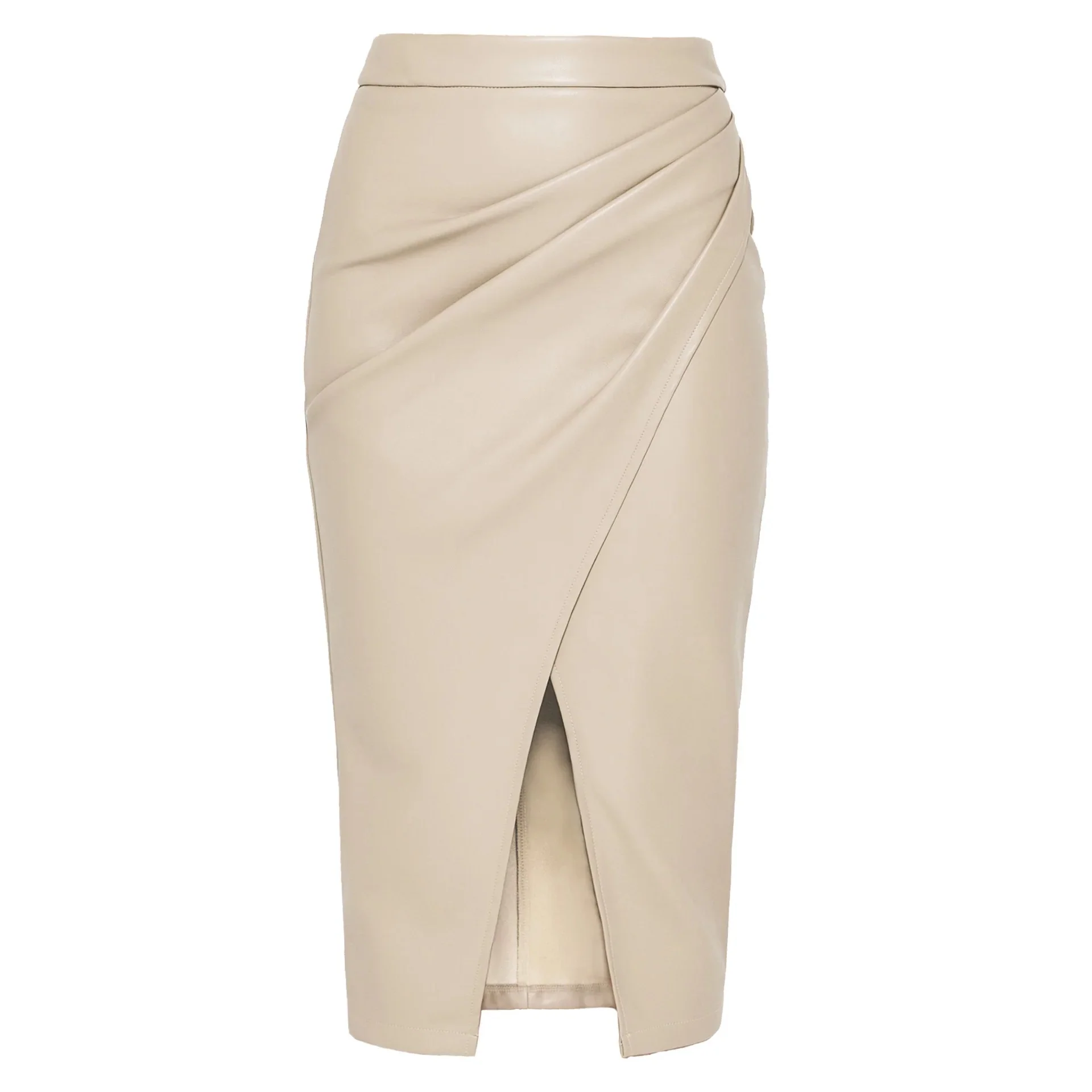 Meredith Statement Leather Midi Skirt - Image 2