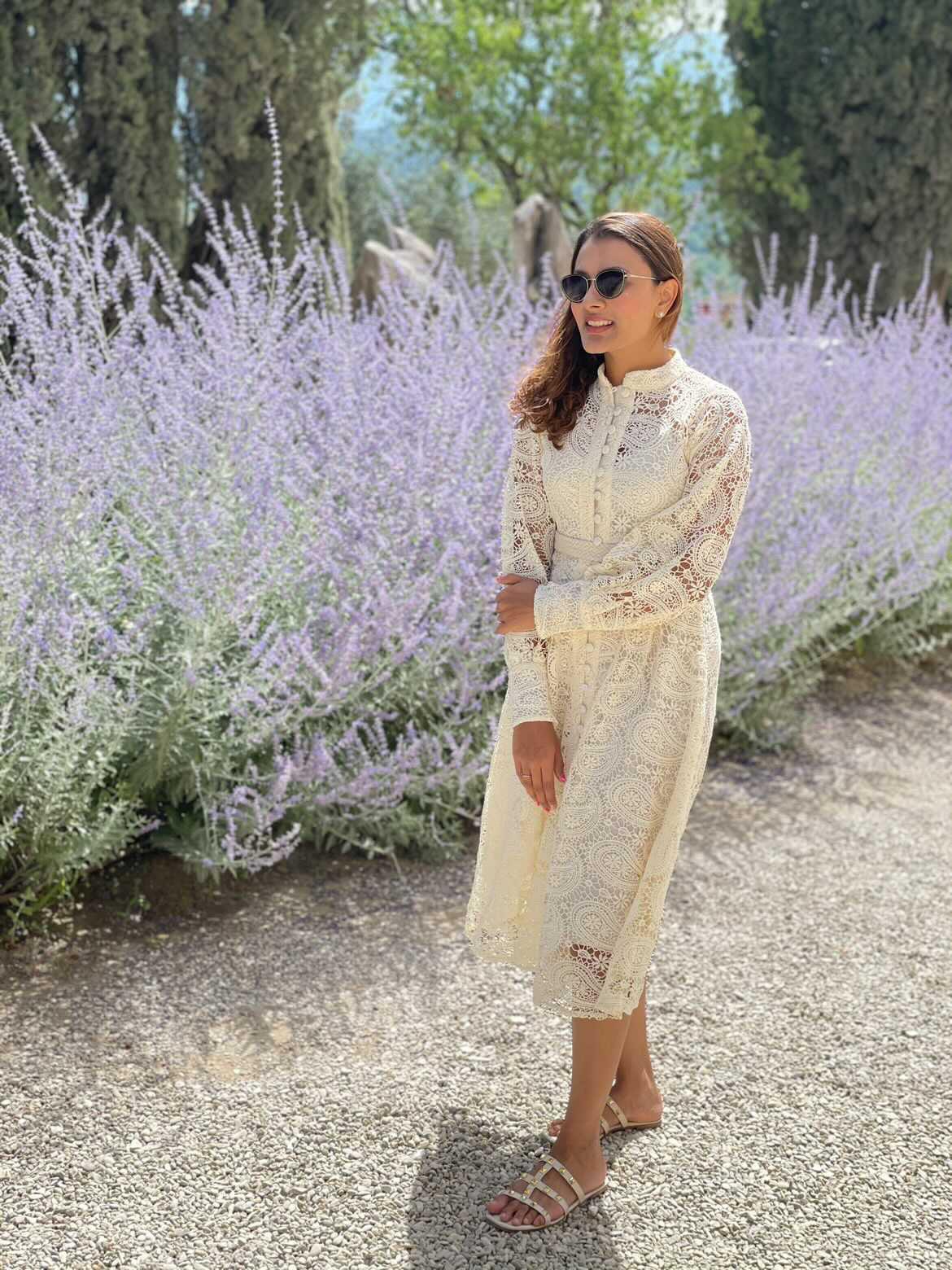 Mexicano Luxury Lace Dress In Beige - Image 9