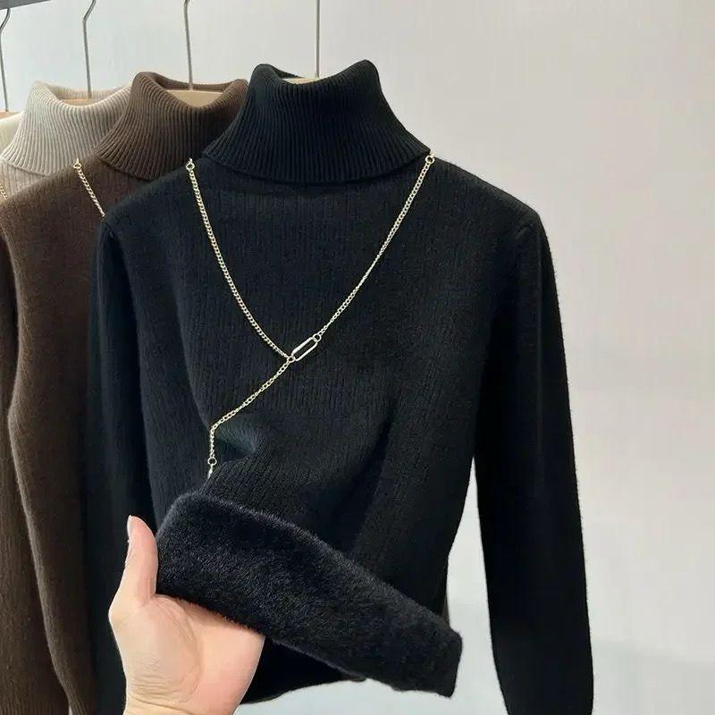 Milano Fleece Lined Turtleneck Sweater - Image 3