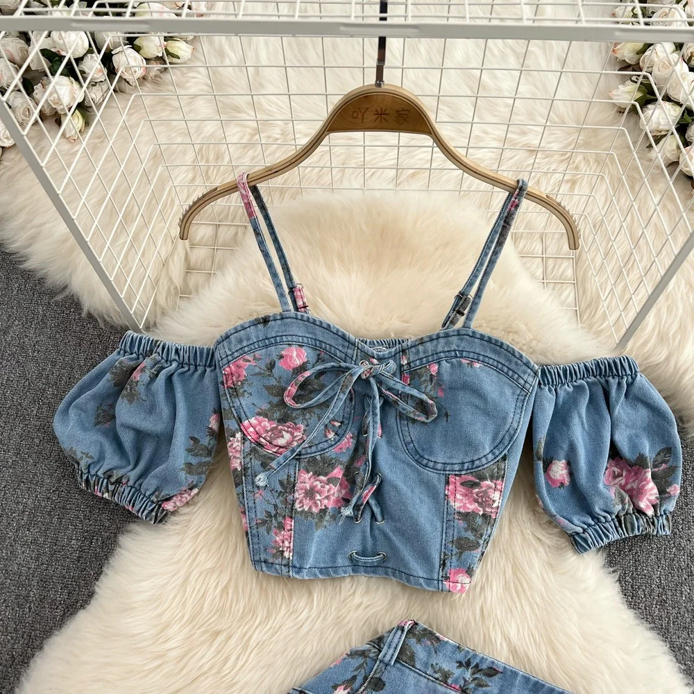 Mimi Denim Floral Co-ord Set - Image 2