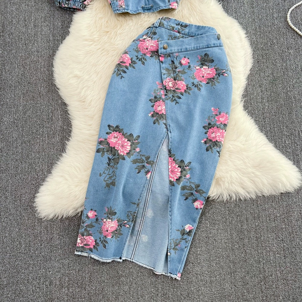 Mimi Denim Floral Co-ord Set - Image 3