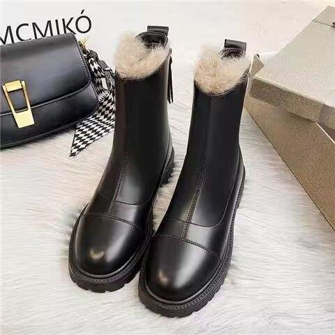 Mindy Fur Ankle Chelsea Boots - Image 4