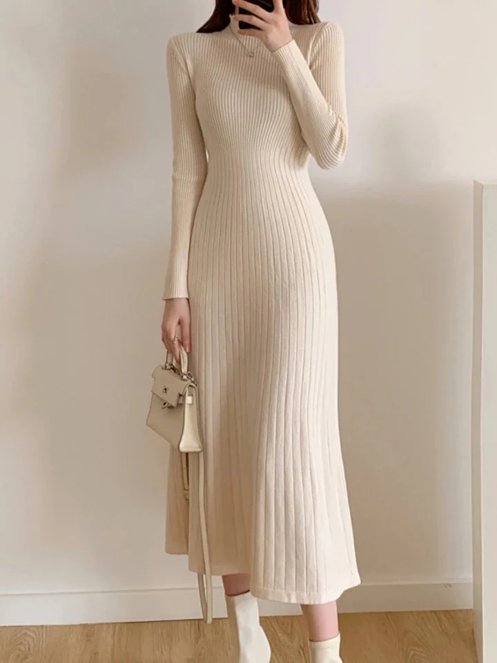 Misty Premium Woolen Knitted Midi Dress - Image 10