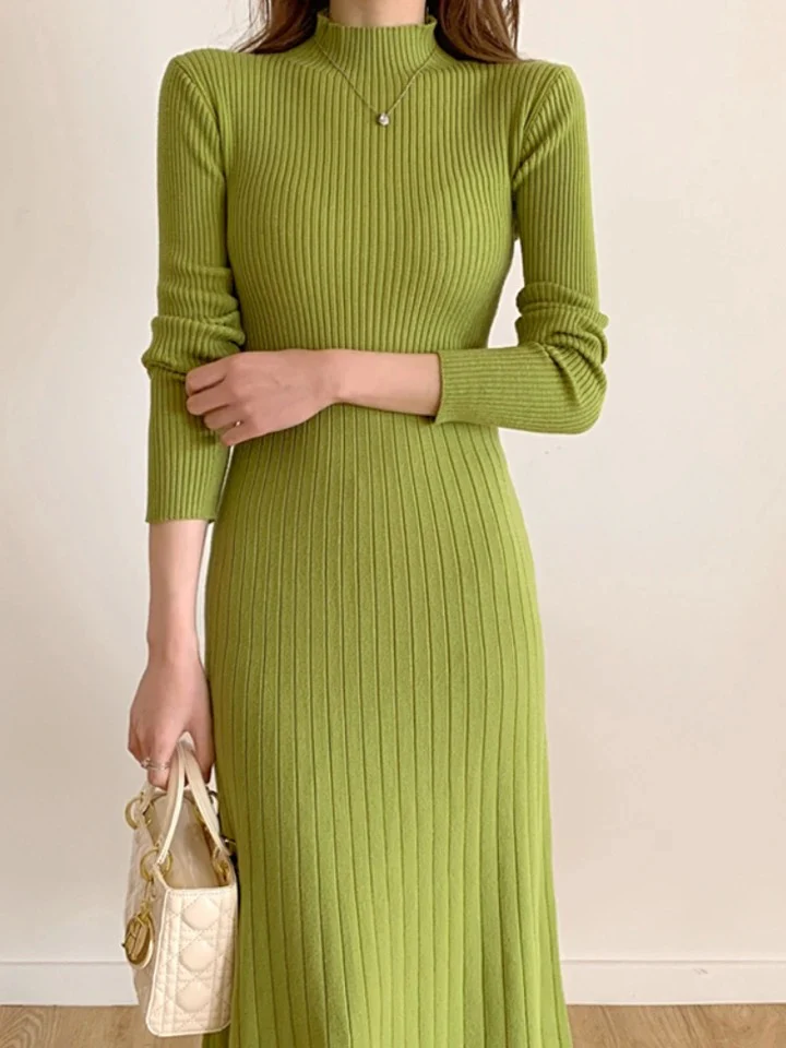 Misty Premium Woolen Knitted Midi Dress - Image 9