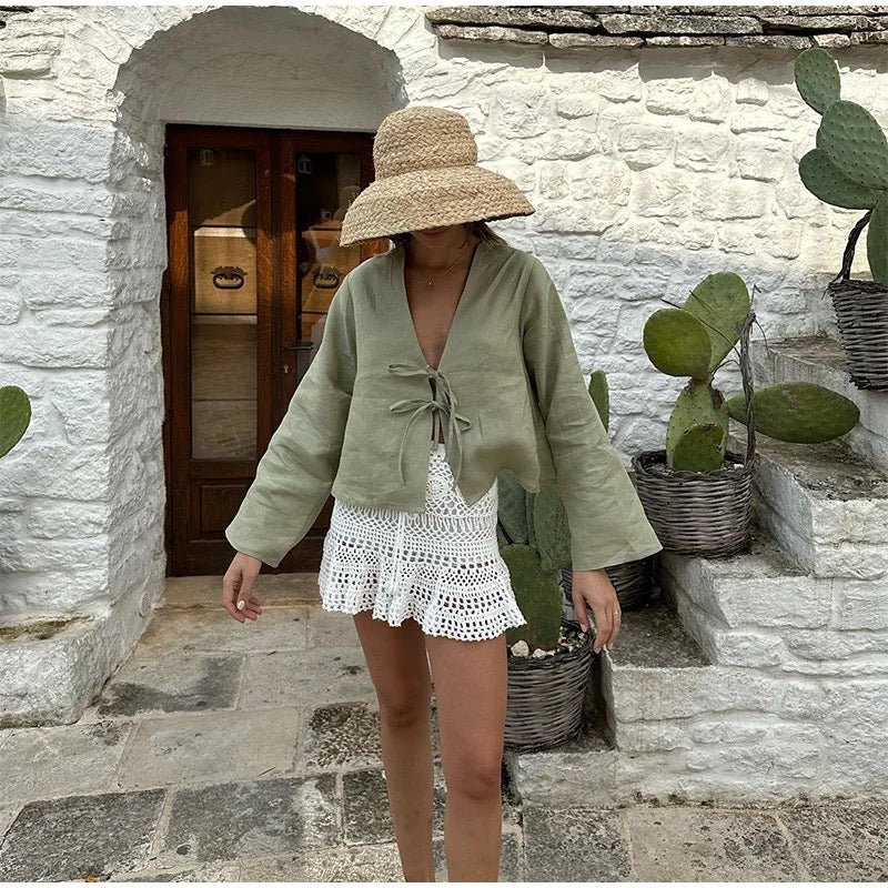 Moso Statement Vest Knot Summer Tops - Image 7