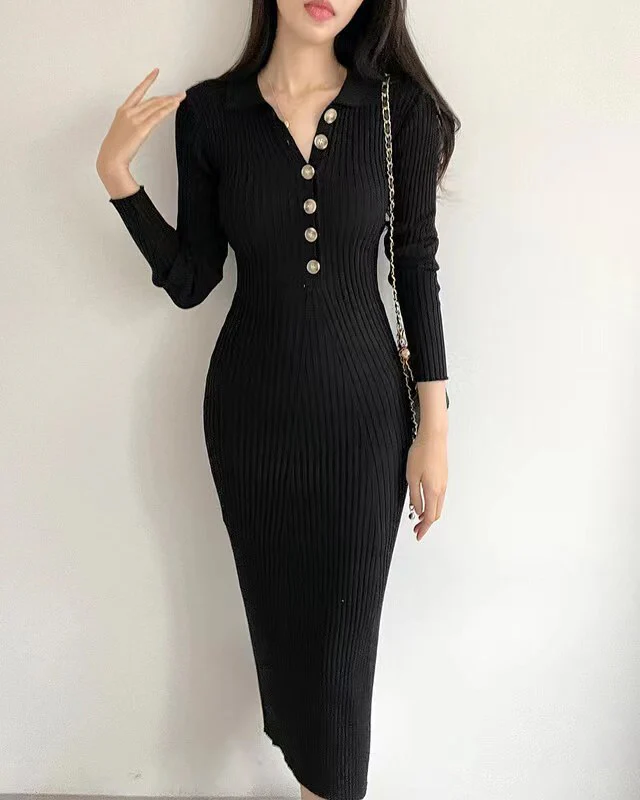 Nadine Midi Knitted Dress - Image 7