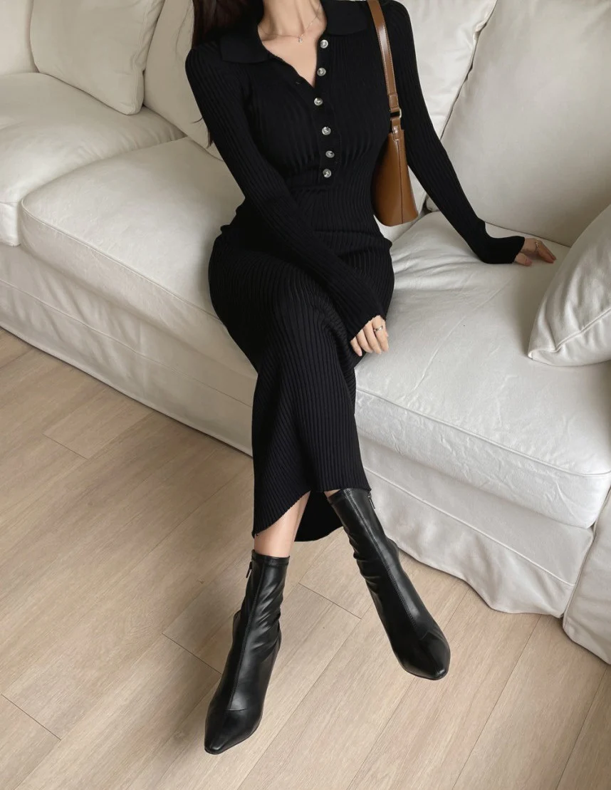 Nadine Midi Knitted Dress - Image 9
