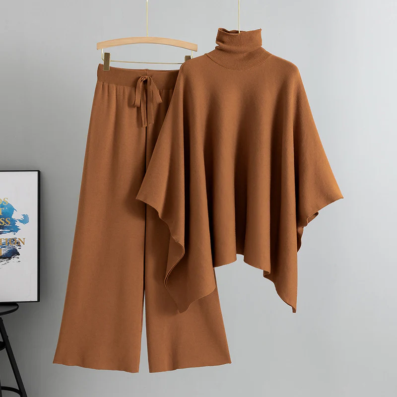 Natalia Luxe Winter Coord Set In Rust - Image 2