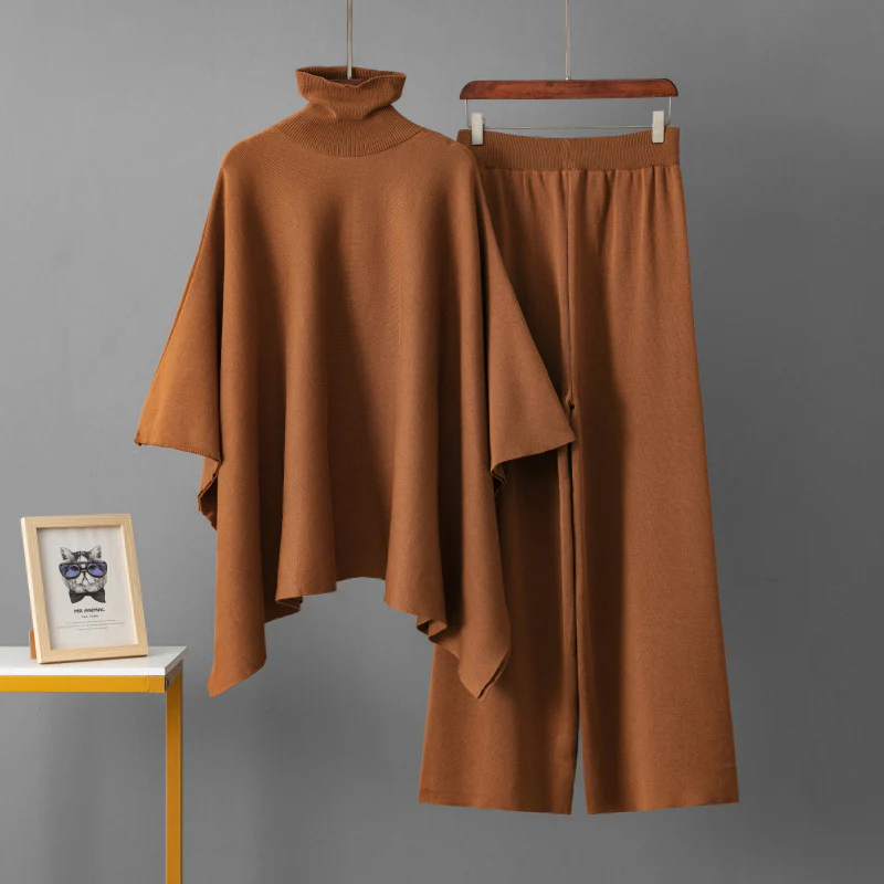 Natalia Luxe Winter Coord Set In Rust - Image 4