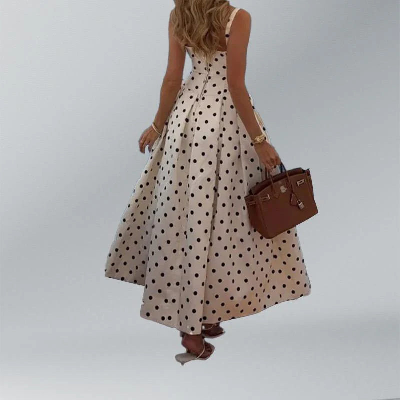 Neiman Polka Summer Holiday Maxi Dress In Off-White - Image 14
