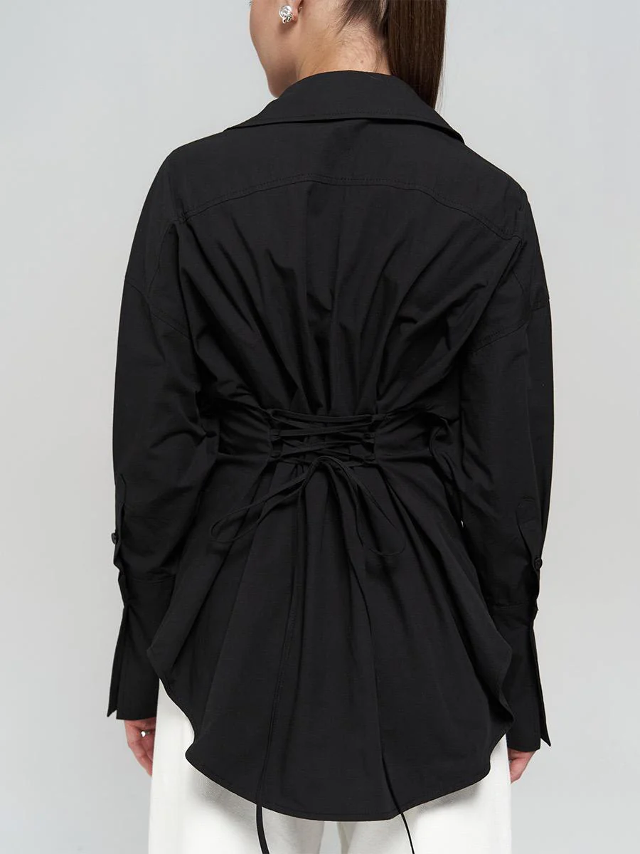 Nelli Statement Formal Shirt In Black - Image 2