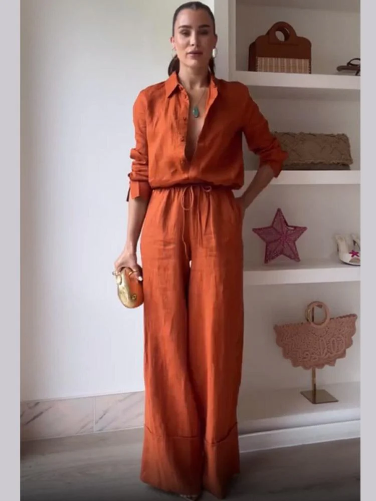 Neomi Summer Two Piece Set In Rust - Image 2