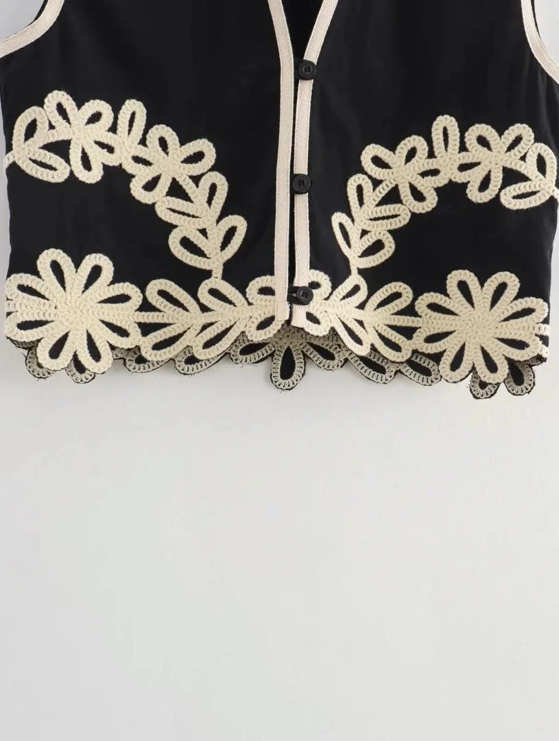 Nimo Embroidered Summer Coord In Black - Image 6