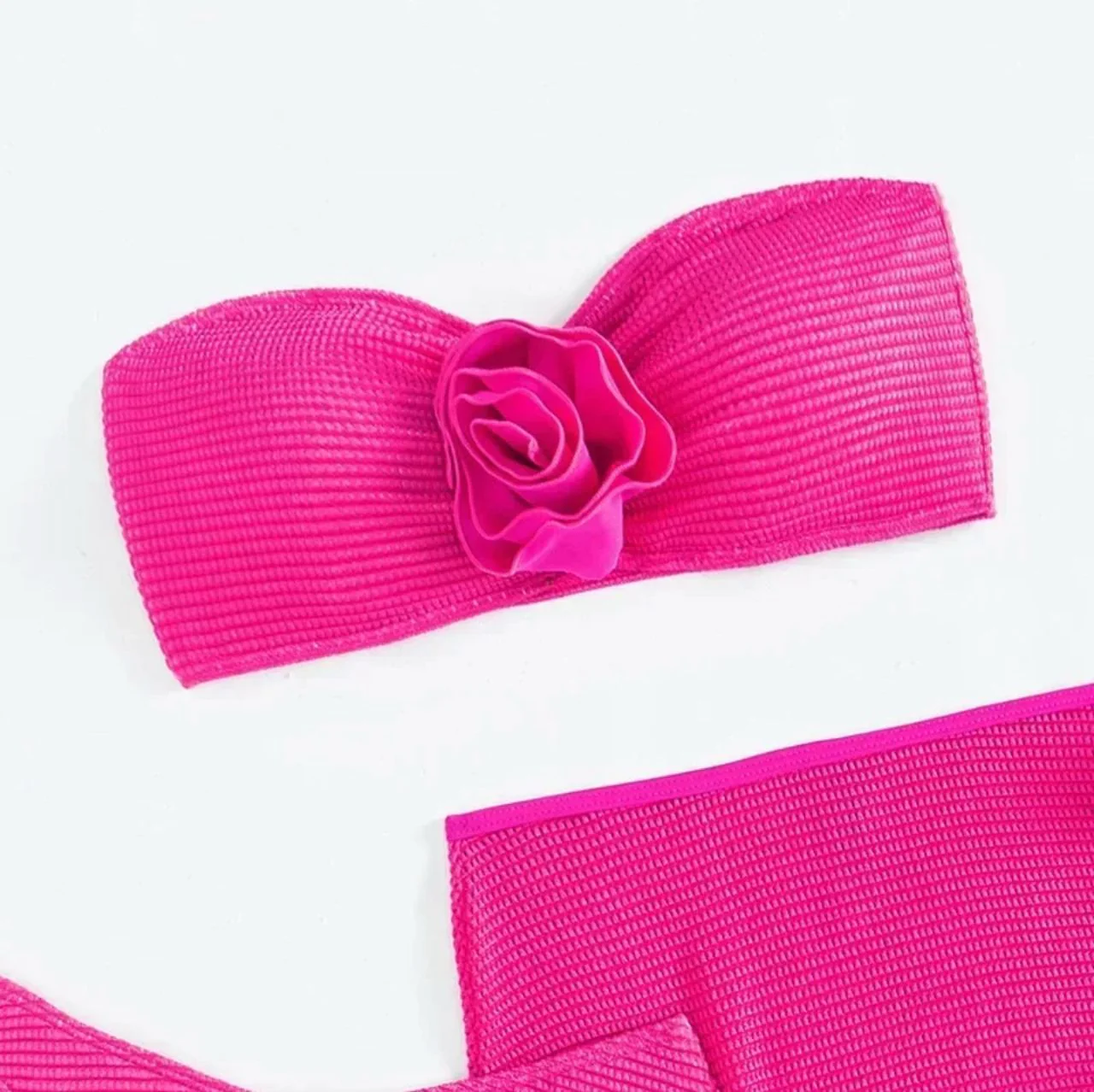 Nina Rosette Bikini With Skirt In Pink - Image 5
