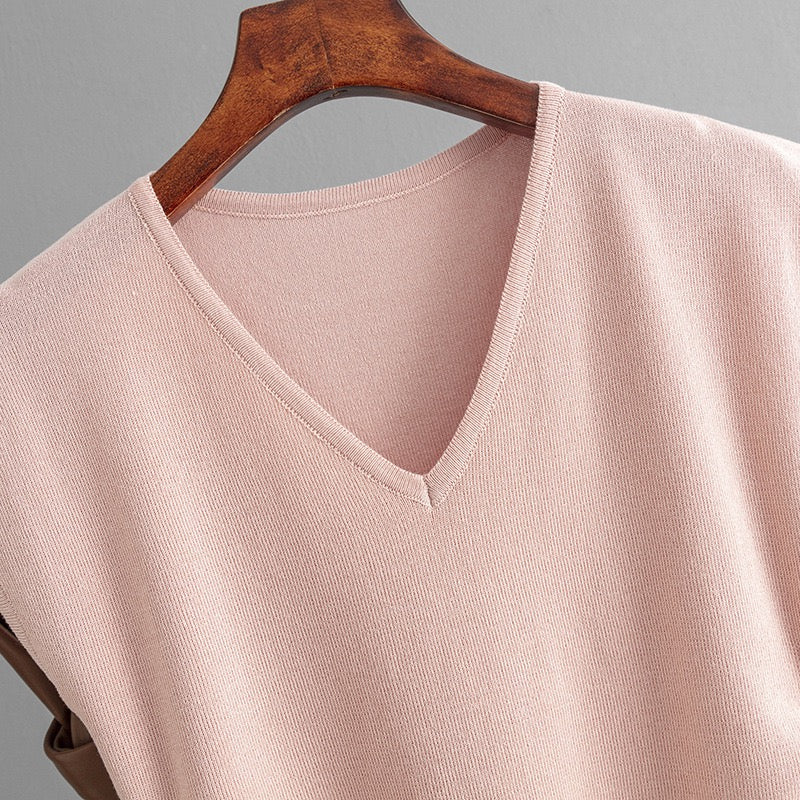 Norie Knit Summer Top In Peach - Image 3