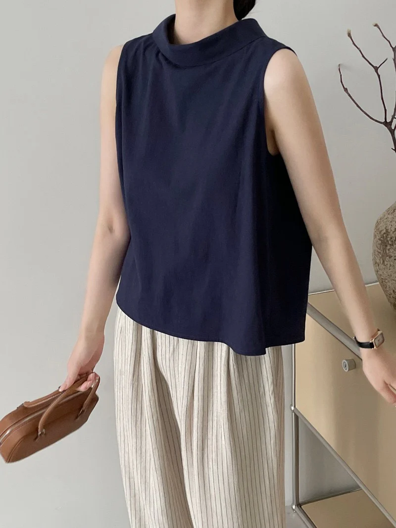 Norris Summer Top In Navy Blue - Image 2