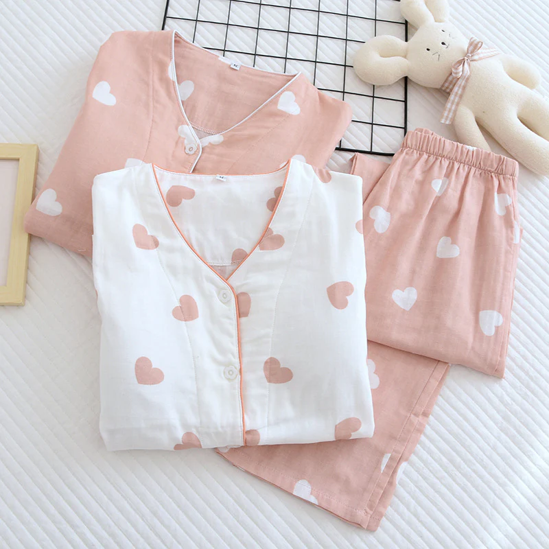 Olivia Cotton Padded Nightsuit In Pink - Image 2