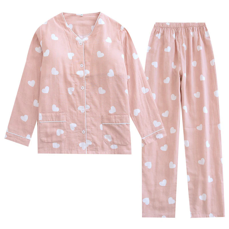 Olivia Cotton Padded Nightsuit In Pink - Image 3