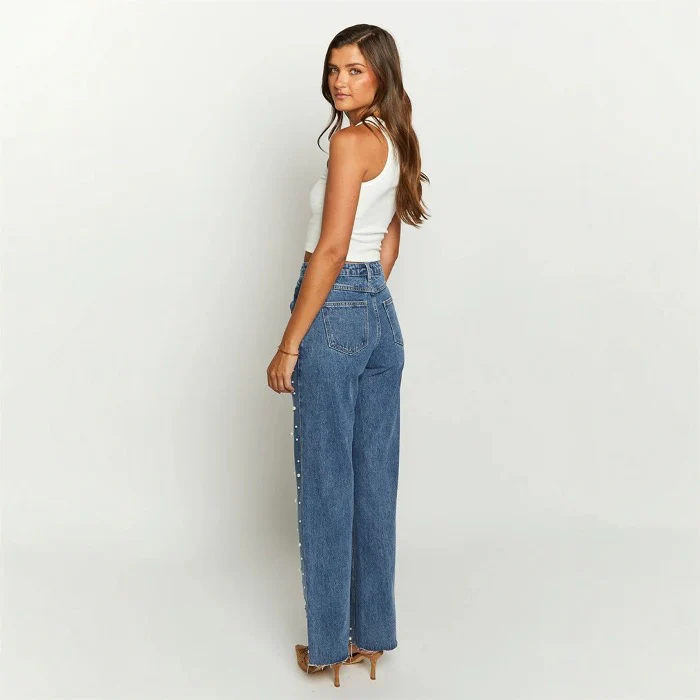 Orca Pearl Denim Jeans In Navy Blue - Image 5