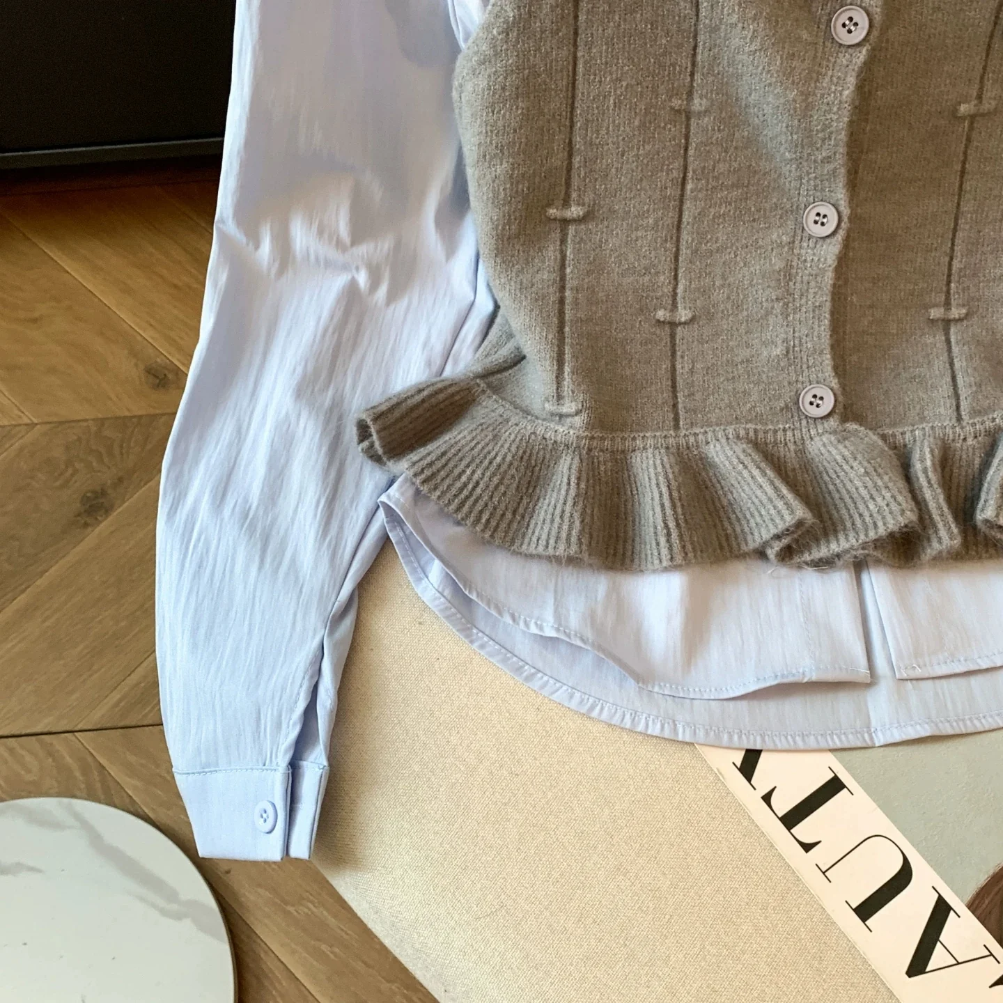 Orlane Two Piece Shirt & Knit Vest Set - Image 8