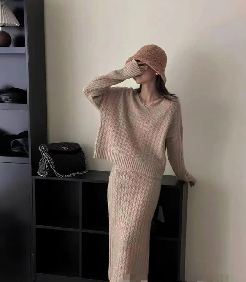 Orlee Winter Coord Set- Set Of Sweater And Skirt - Image 2