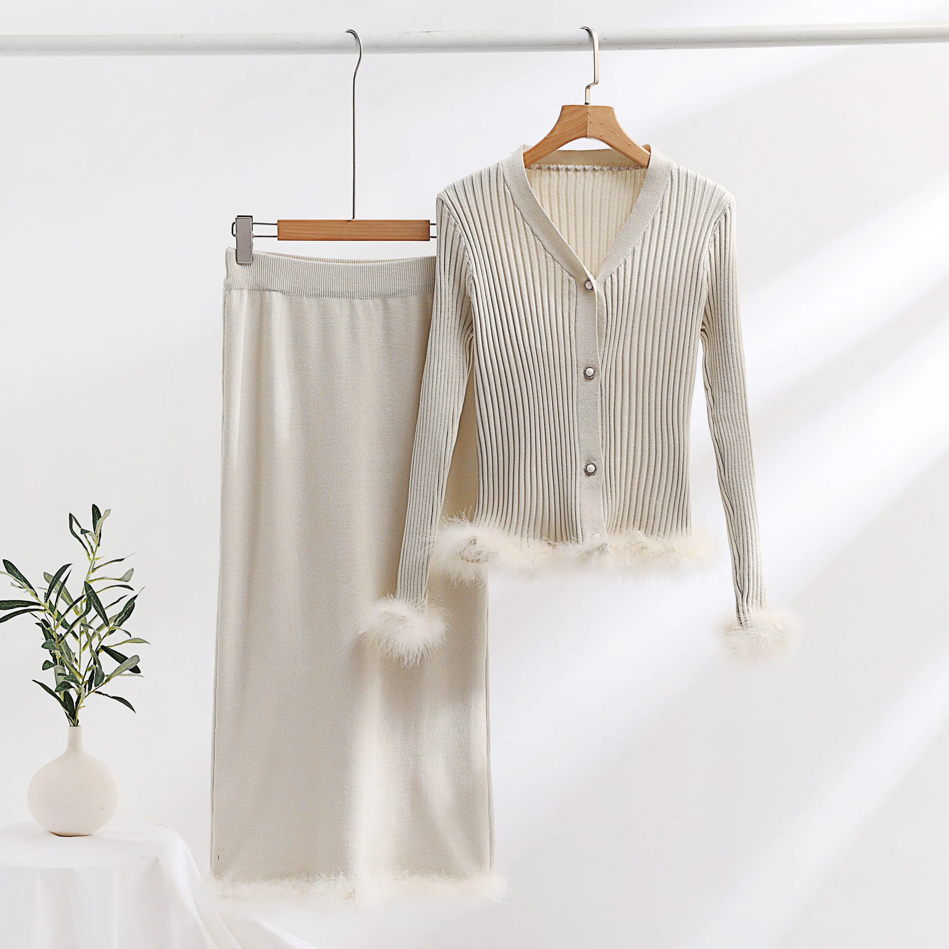 Ornella Fur Coord Skirt Set - Image 2