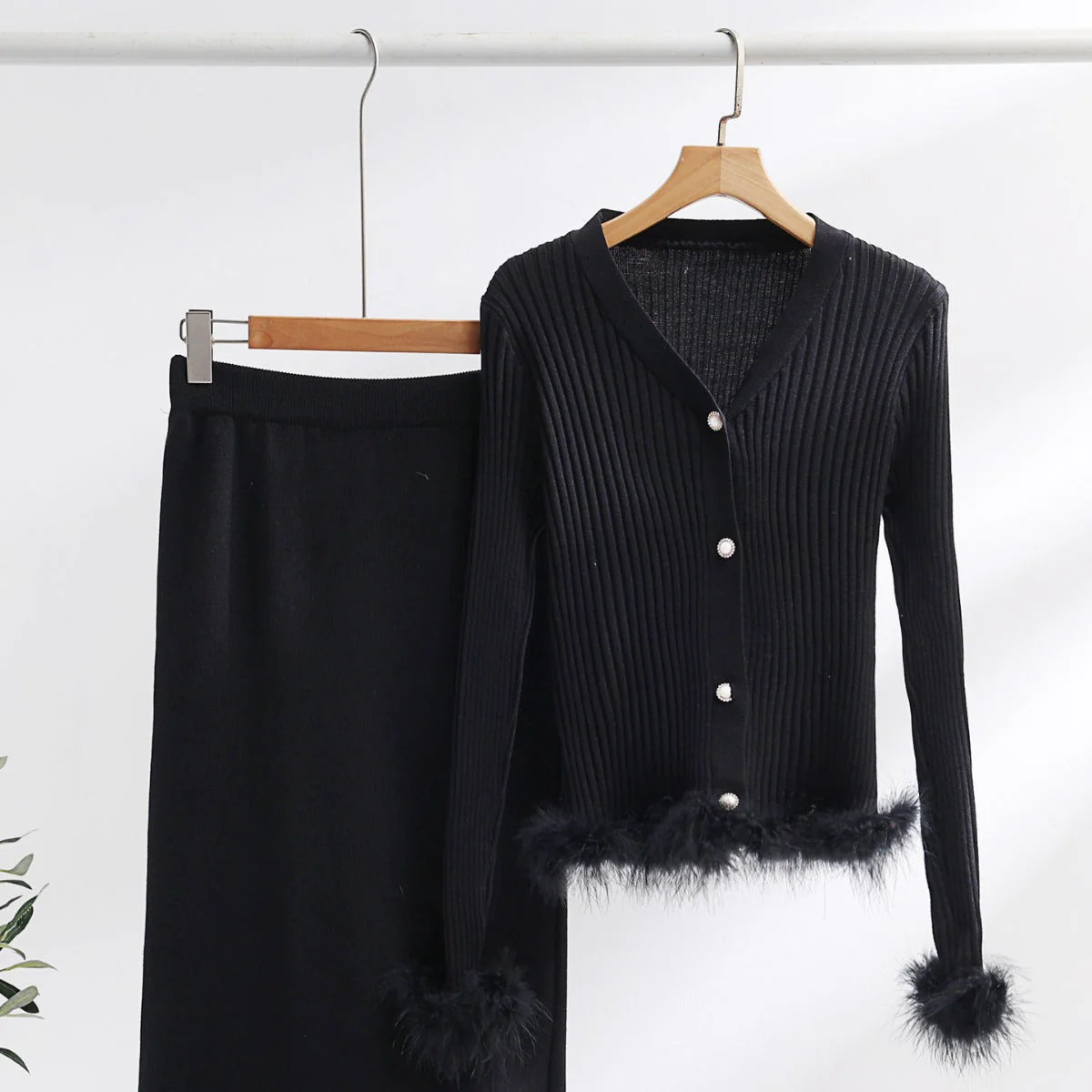Ornella Fur Coord Skirt Set - Image 4
