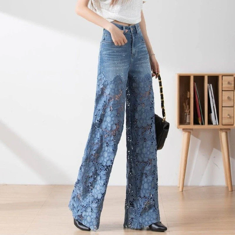 Orsola Floral Cutout Denim Jeans - Image 2