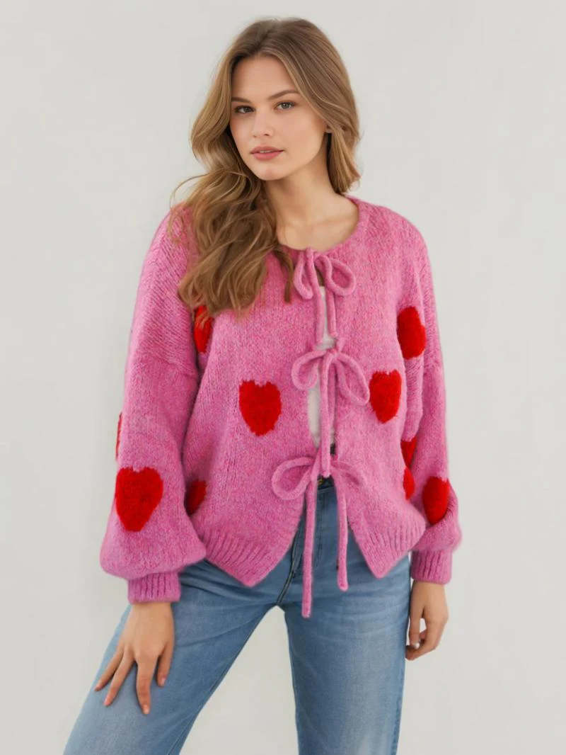 Paola Heart Oversized Cardigan - Image 3