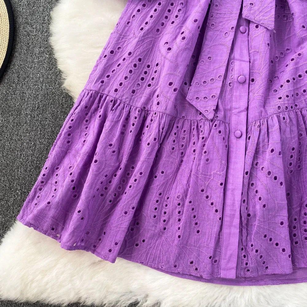 Paula Cotton Eyelet Midi Dress - Image 5