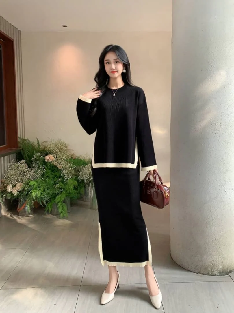 Penelope Winter Coord Set - Set of Sweater and Skirt - Image 3