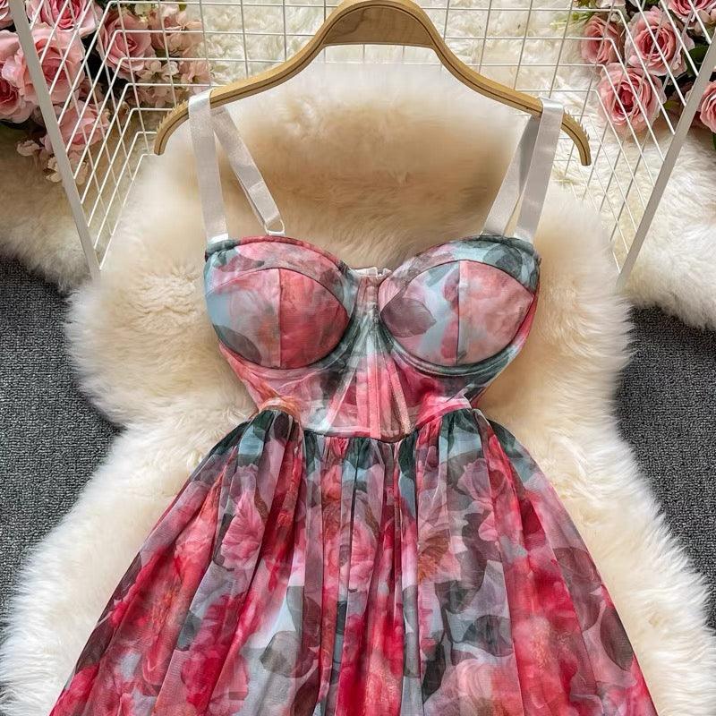 Peony Bustier Dress In Multicolor - Image 3