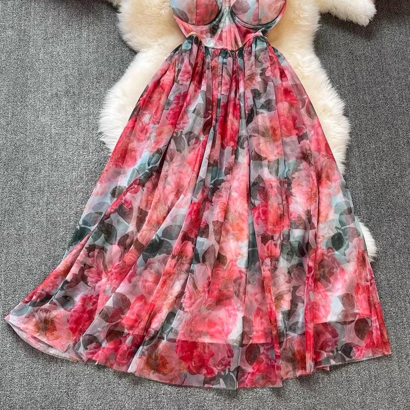 Peony Bustier Dress In Multicolor - Image 4