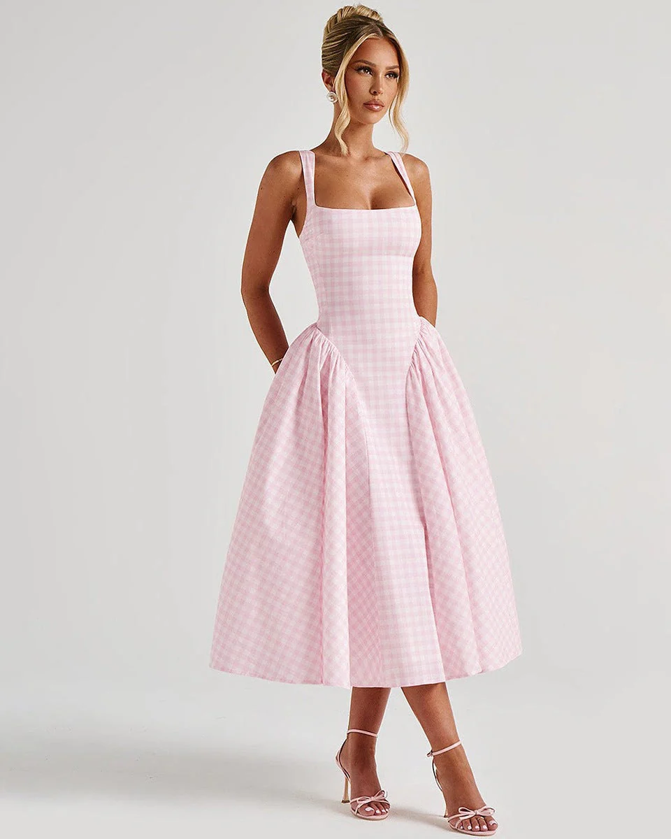Pricillia Drop Waist Midi Dress - Image 6