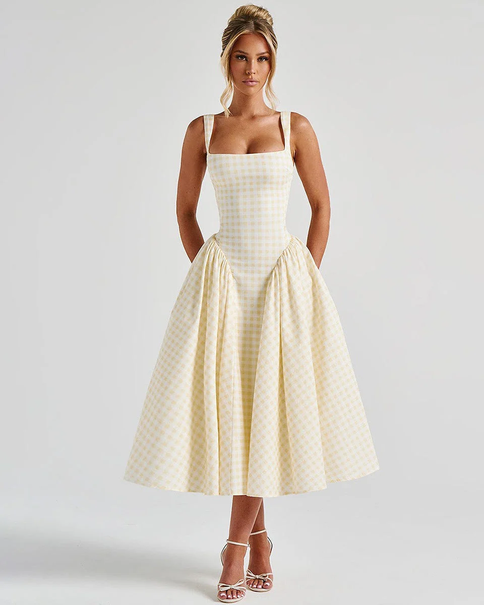 Pricillia Drop Waist Midi Dress - Image 7