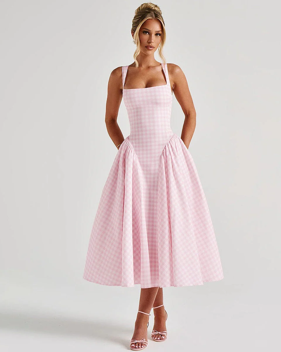Pricillia Drop Waist Midi Dress - Image 8