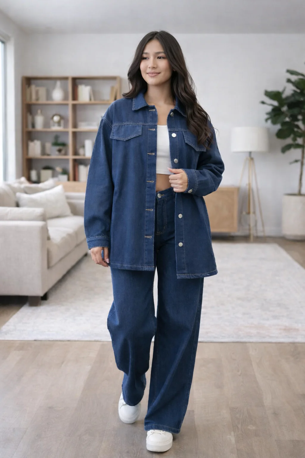 Prisca Luxe Denim Coord Set