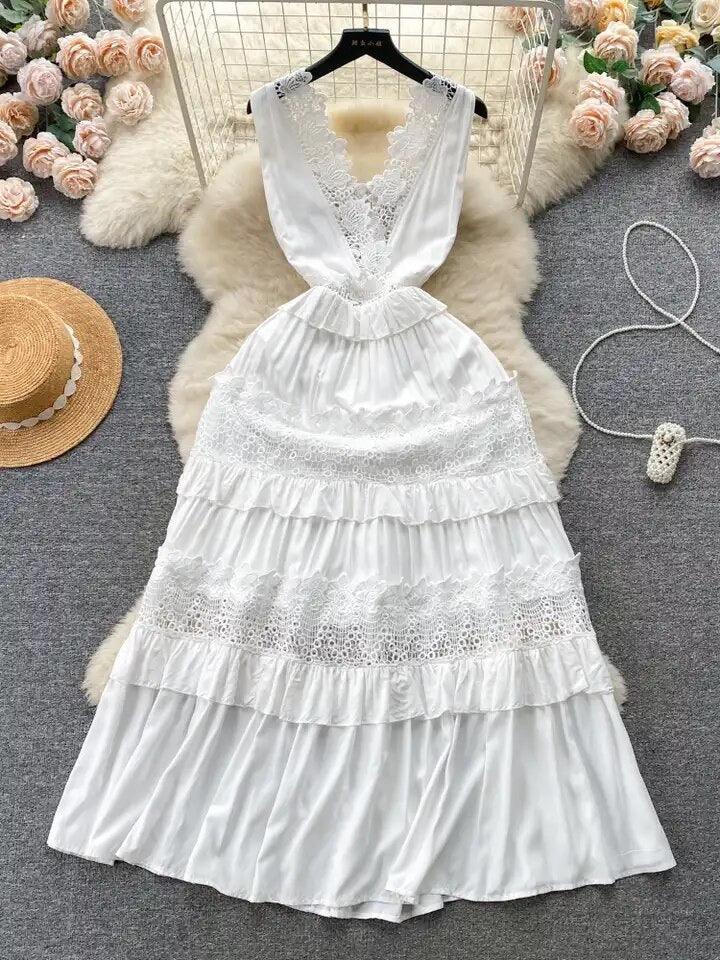 Raina Maxi Dress in White - Image 2