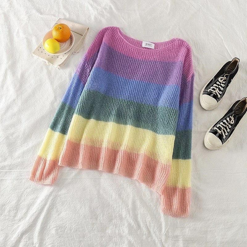 Rainbow Pullover In Multicolor - Image 4