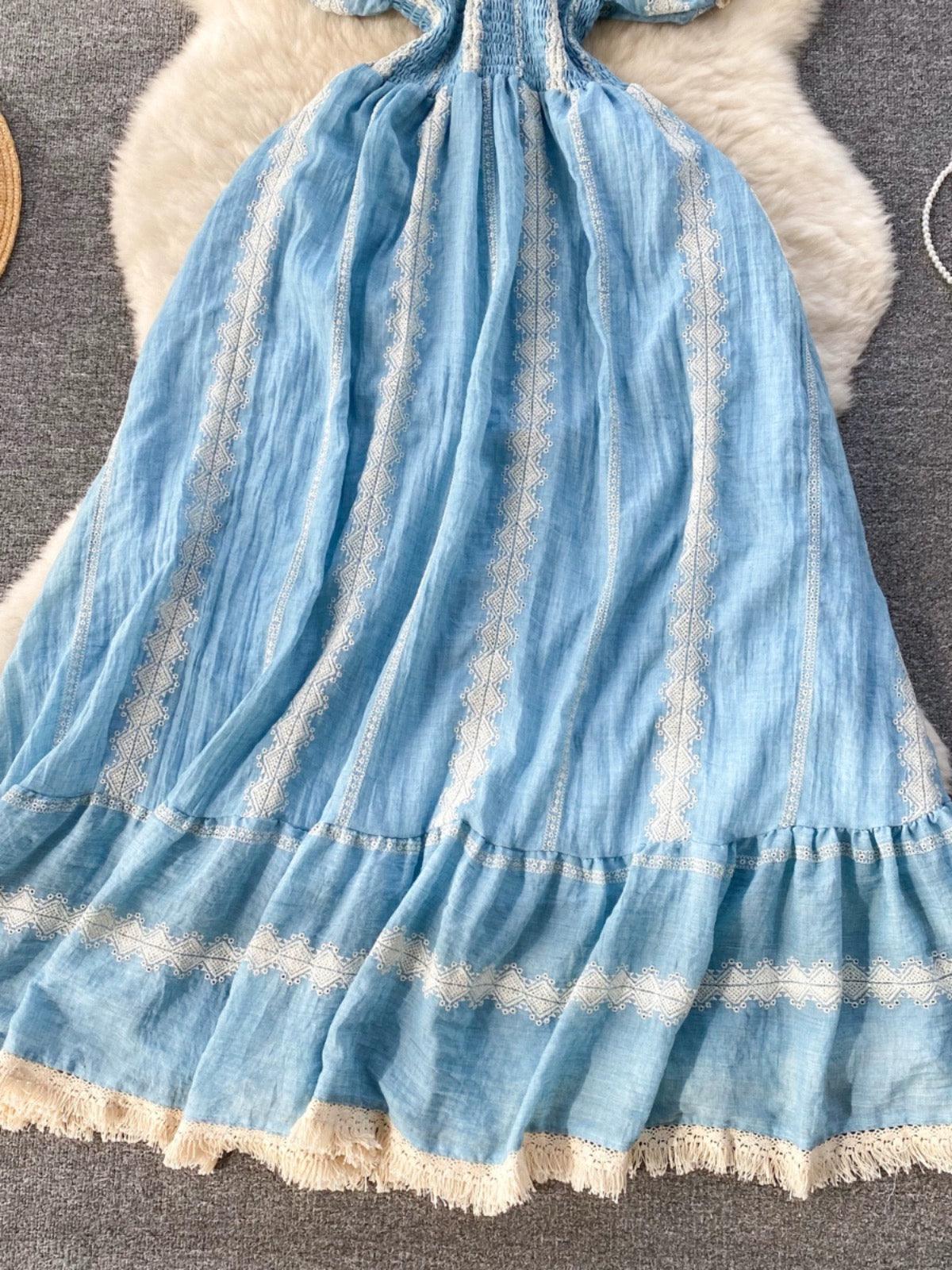 Raven Summer Maxi Dress in blue - Image 5