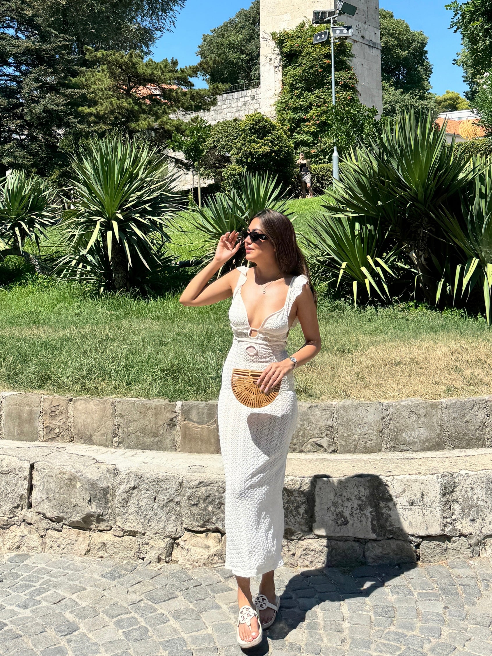 Redra Beach Maxi Dress in Beige - Image 4