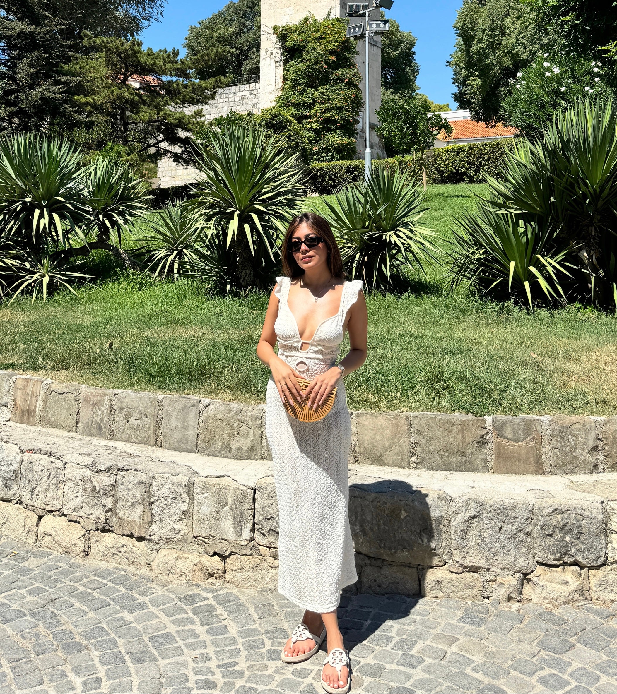 Redra Beach Maxi Dress in Beige - Image 7