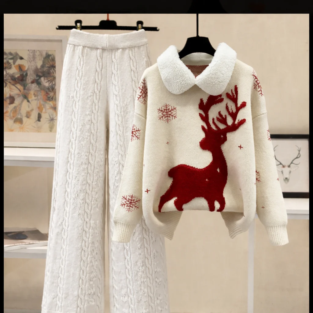 Reindeer Woolen Coord Set - Image 6