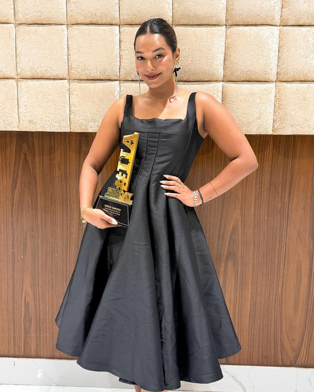 Rigata Holiday Statement Maxi Dress in Black - Image 5