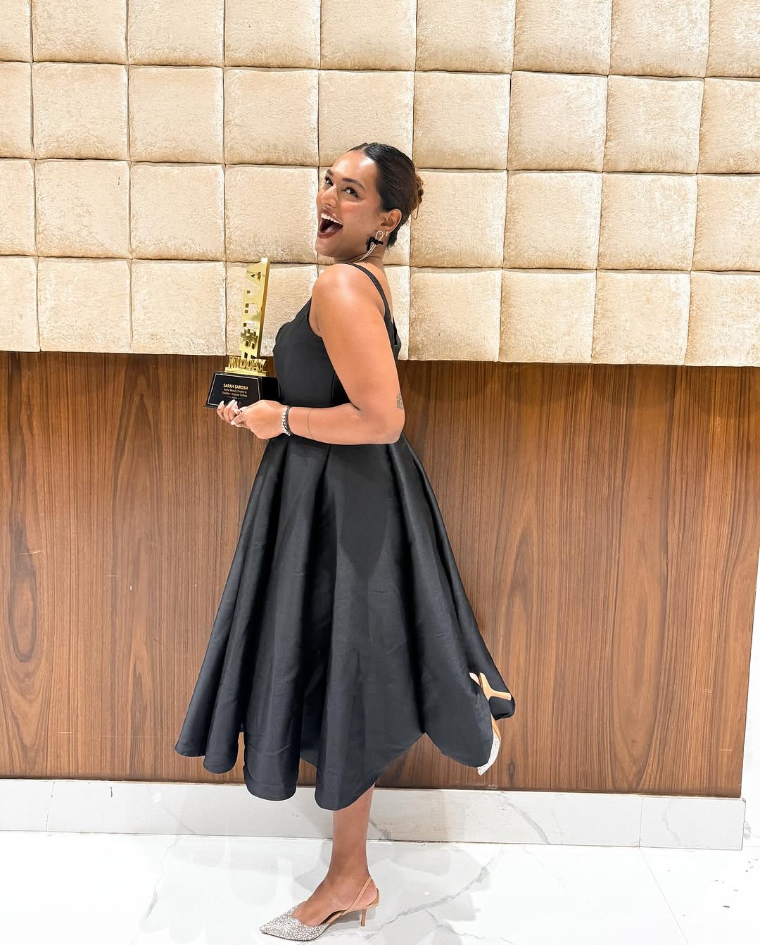 Rigata Holiday Statement Maxi Dress in Black - Image 6