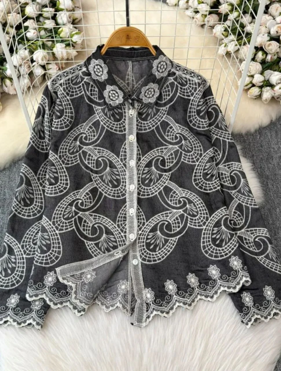 Rosa Premium Embroidered Cotton Shirts - Image 4