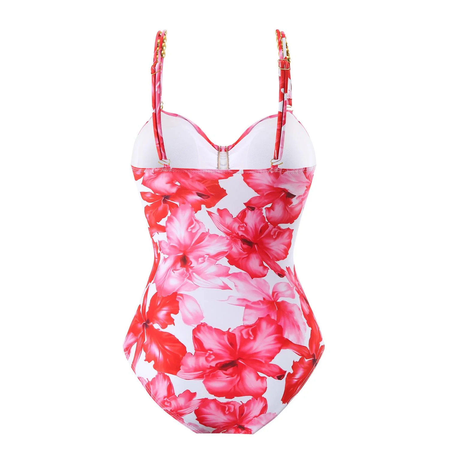 Rosita Floral Swimsuit With Skirt In Pink - Image 3