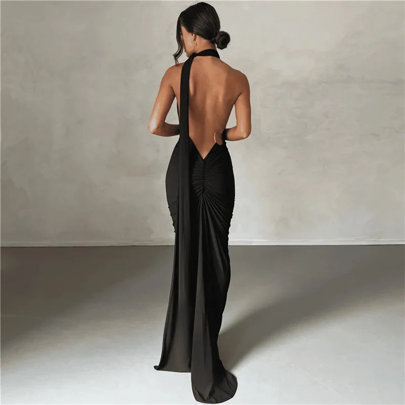 Ruby Statement Backless Maxi Dress - Image 5