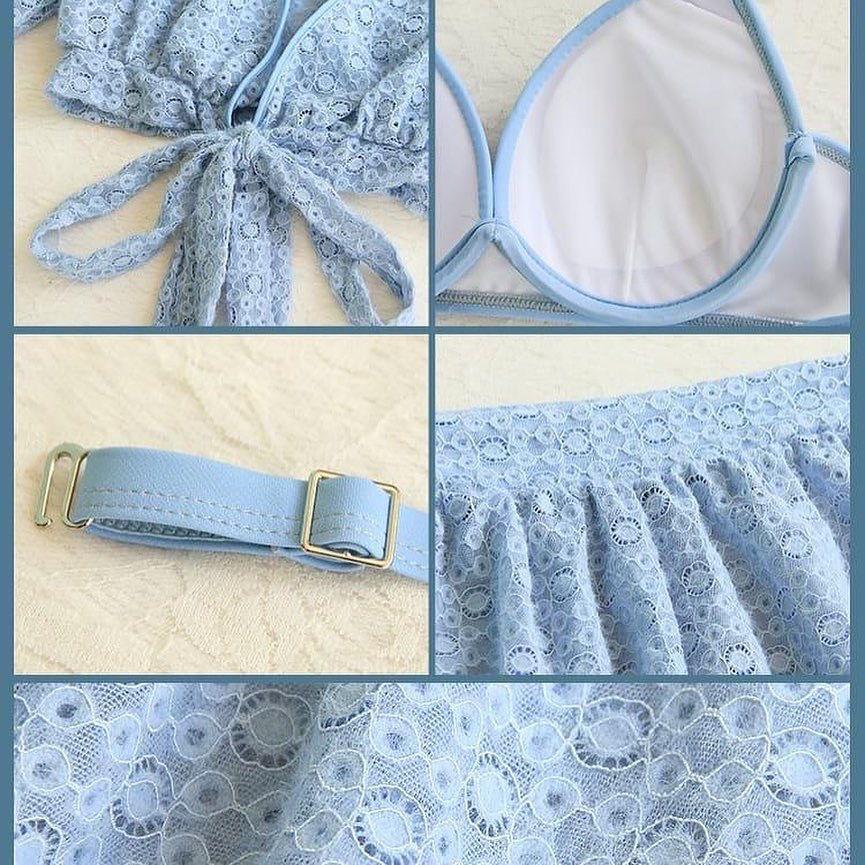 Russel 3 Piece Swimsuit In Blue - Image 3